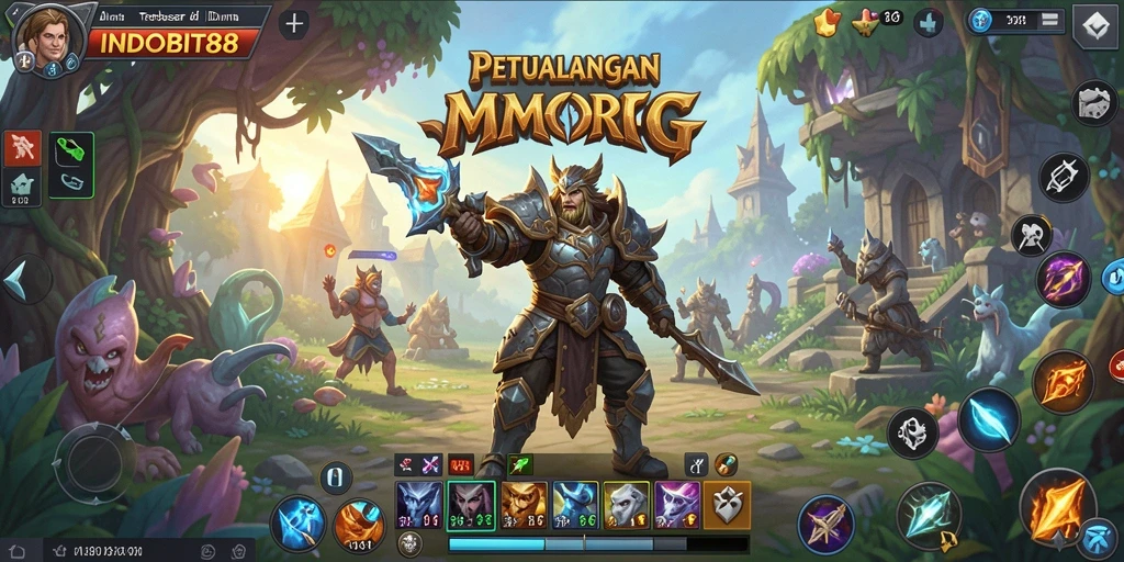 Tangkap momen seru gameplay INDOBIT88 di dunia MMORPG.