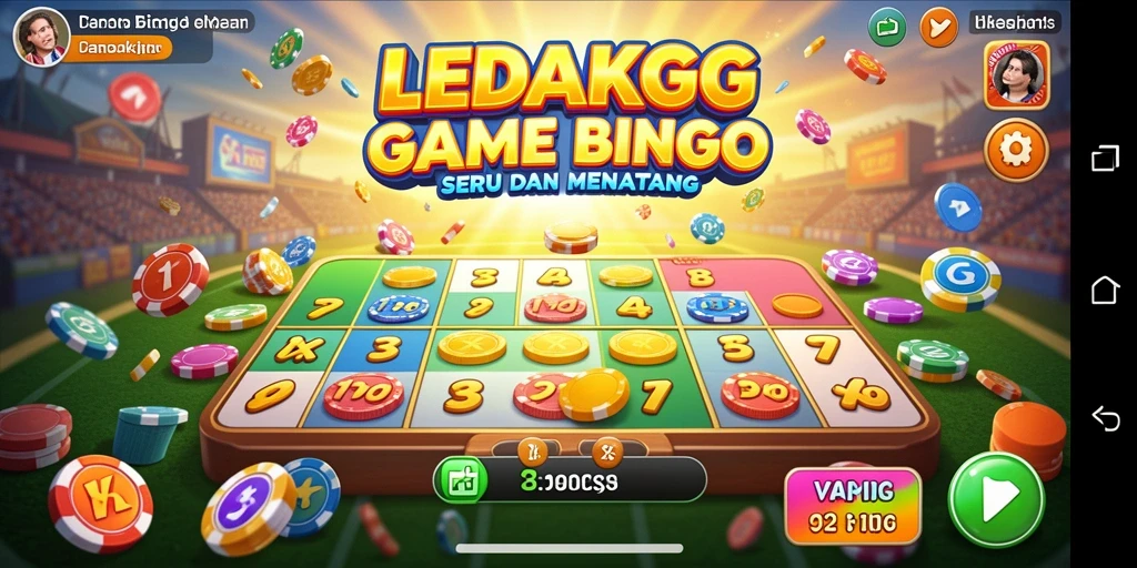 Tampilan gameplay seru di LEDAKGG memberikan pengalaman Bingo yang tak terlupakan.