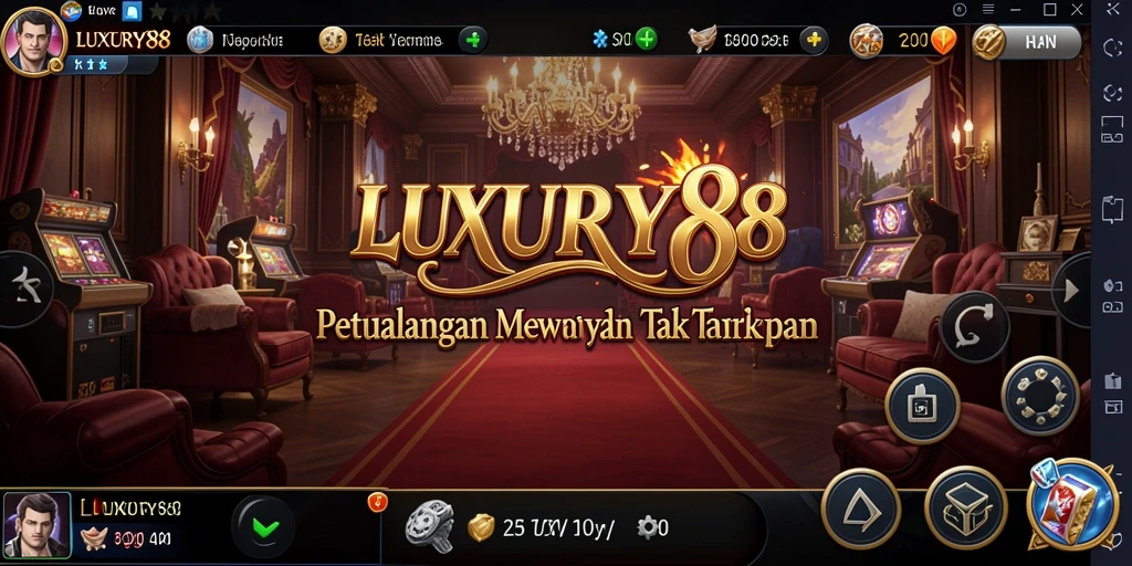 Tampilan gameplay <strong>LUXURY88</strong> dengan petualangan yang menegangkan dan visual yang memukau.