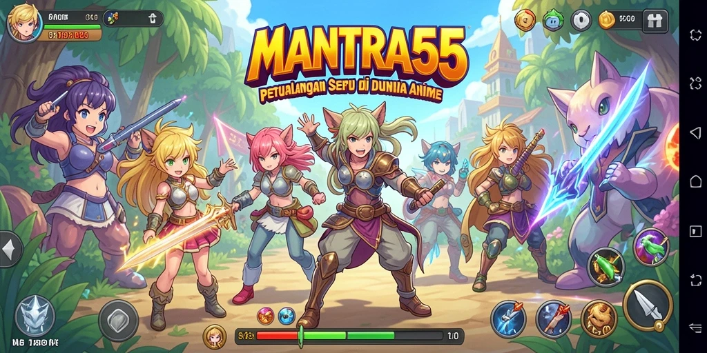 Tampilan gameplay yang penuh warna dan menarik dari MANTRA55.