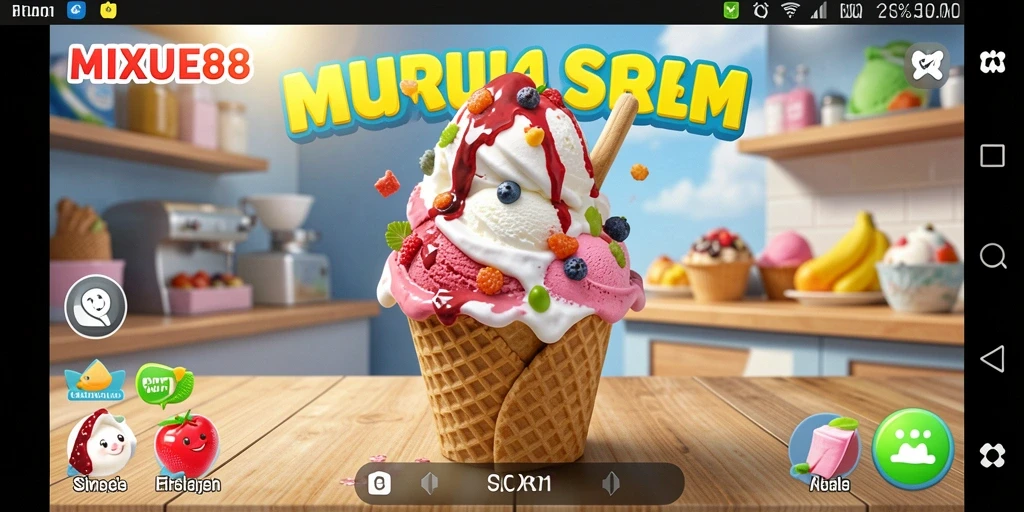 Gameplay MIXUE88 yang menarik saat menciptakan es krim.