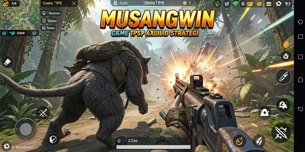 Tampilan gameplay yang mendebarkan dalam MUSANGWIN.