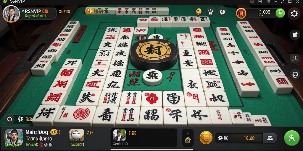 Tampilan gameplay Mahjong yang mendebarkan di RSNVIP.