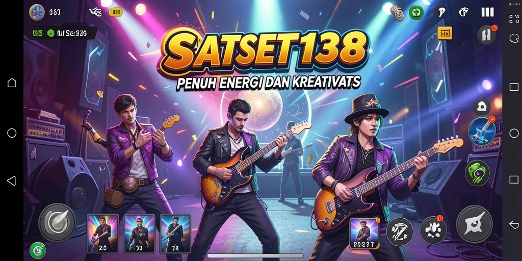 Tangkapan layar SATSET138 menunjukkan gameplay musik yang menarik dan dinamis.