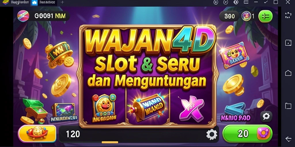 Tampilan gameplay WAJAN4D yang seru dengan mesin Slot beragam tema.